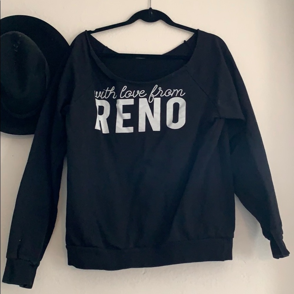 Off the shoulder WLFR sweatshirt